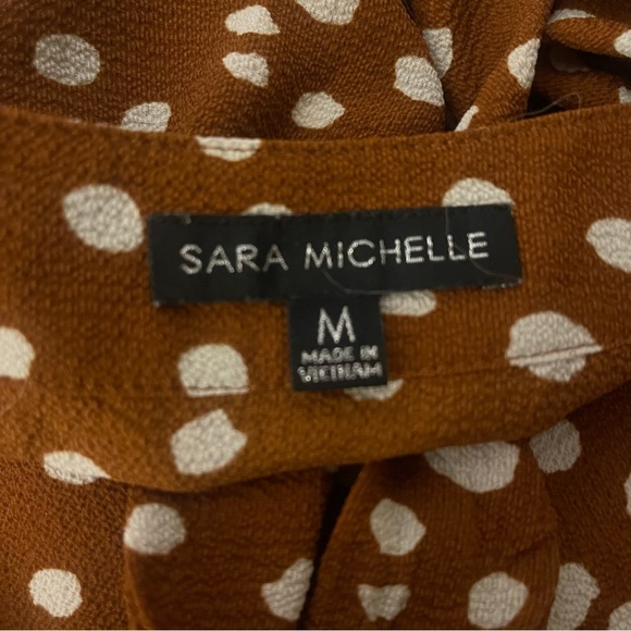 Brown & White Polka Dots Blouse - Picture 4 of 4